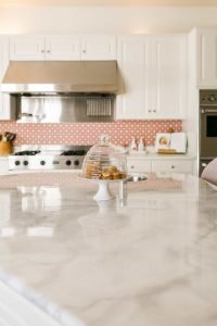 Painted Kitchen Counter- Faux Marble